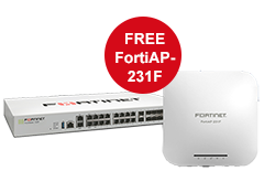 Fortinet FortiGate 100F Bundle with FortiAP-231F promo image